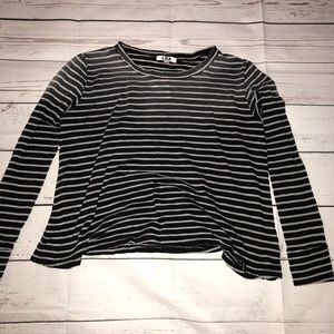 Black and grey LNA long sleeve top